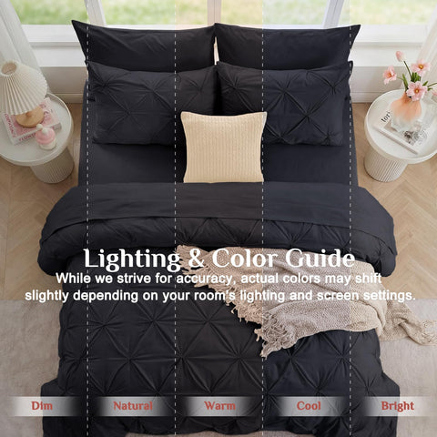 JOLLYVOGUE Black Queen comforter stays durable with repeated washing.
