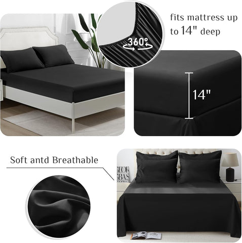 JOLLYVOGUE California King pillowcases with envelope closure for a secure fit.