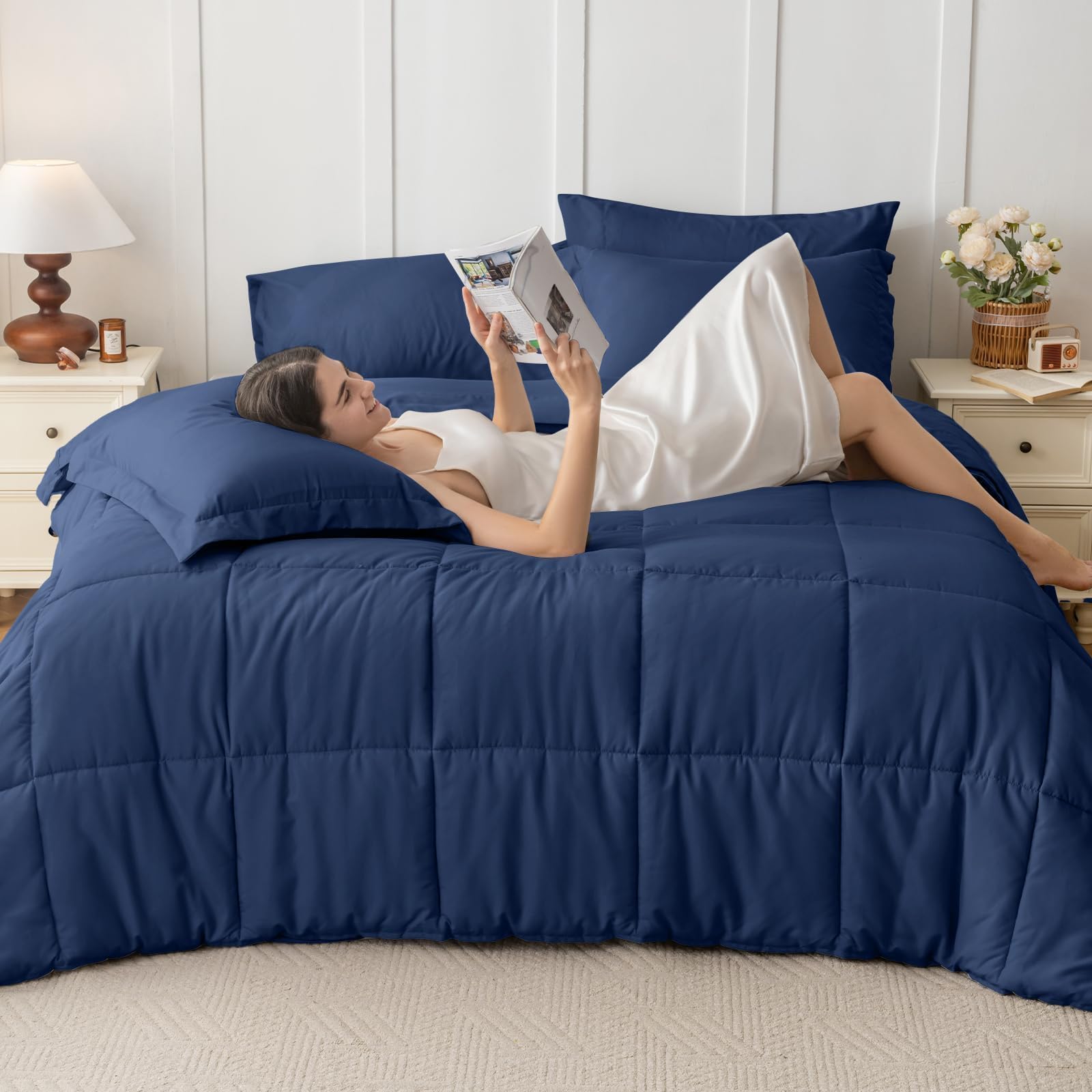 JOLLYVOGUE deep pocket fitted sheet fits 14 inch mattresses securely