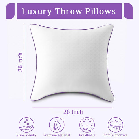 JOLLYVOGUE euro pillows close-up fabric highlights durable, skin-friendly cover