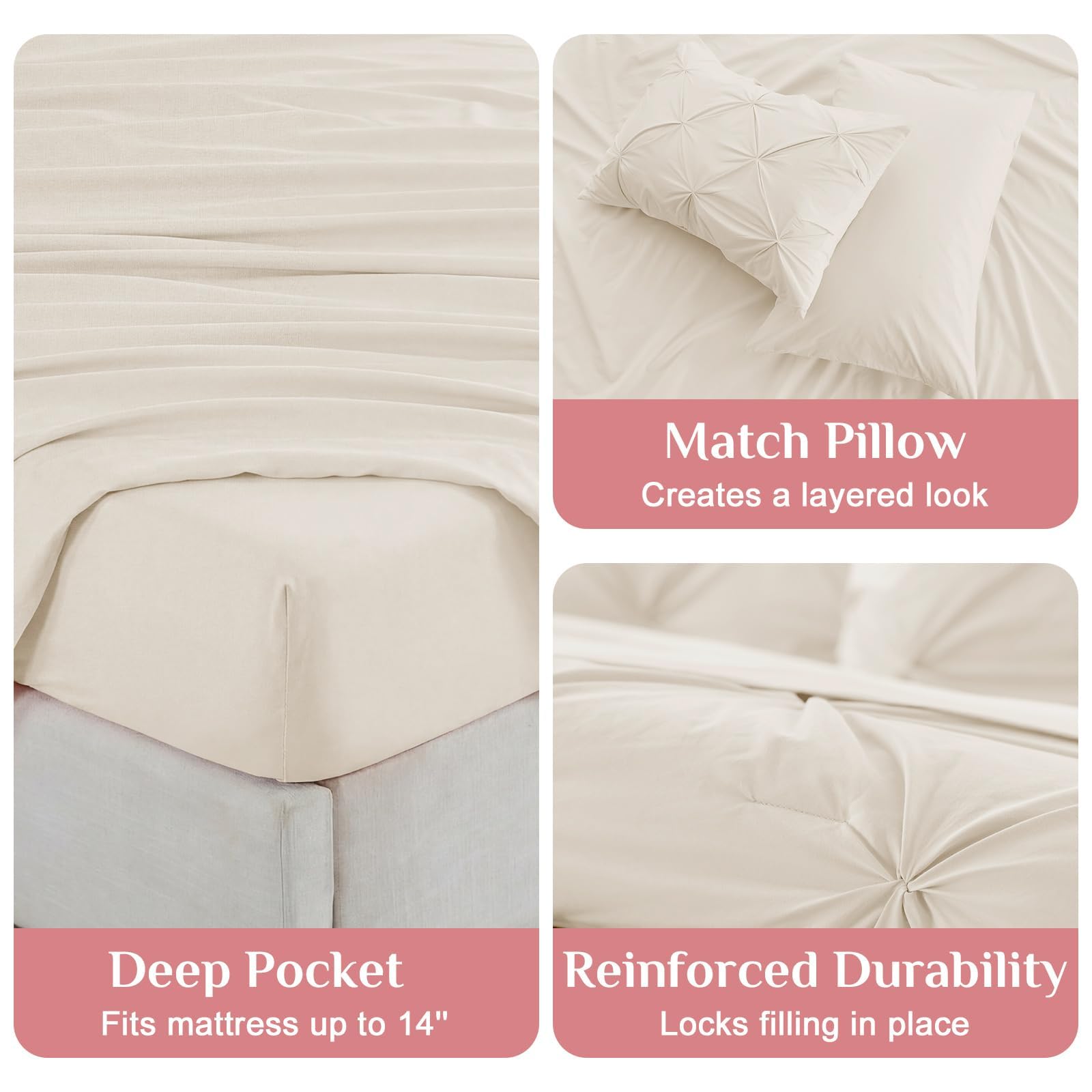 JOLLYVOGUE flat sheet 90x102 ensures smooth, secure fit.
