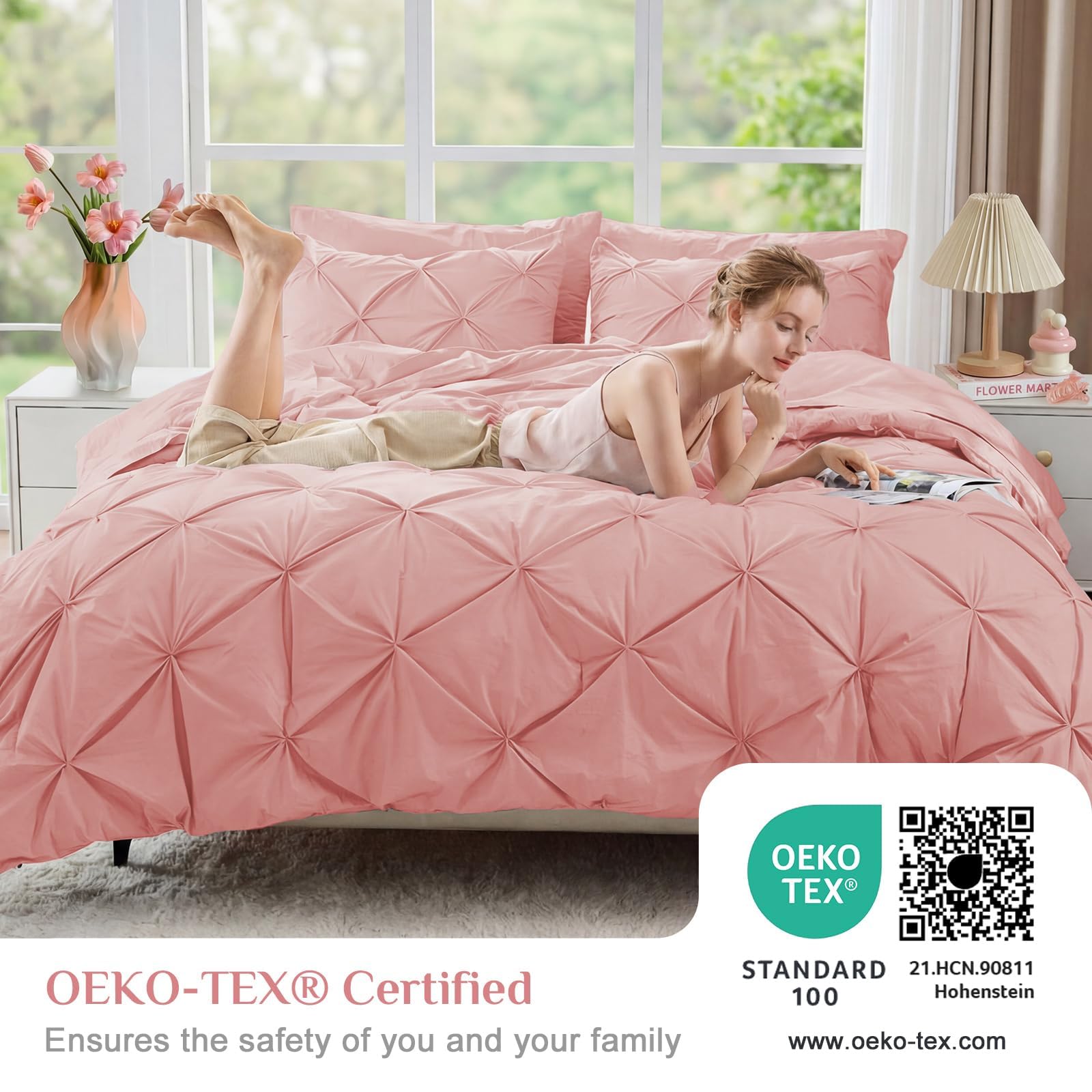 JOLLYVOGUE flat-sheet edge detail shows clean finish and smooth sleep surface.