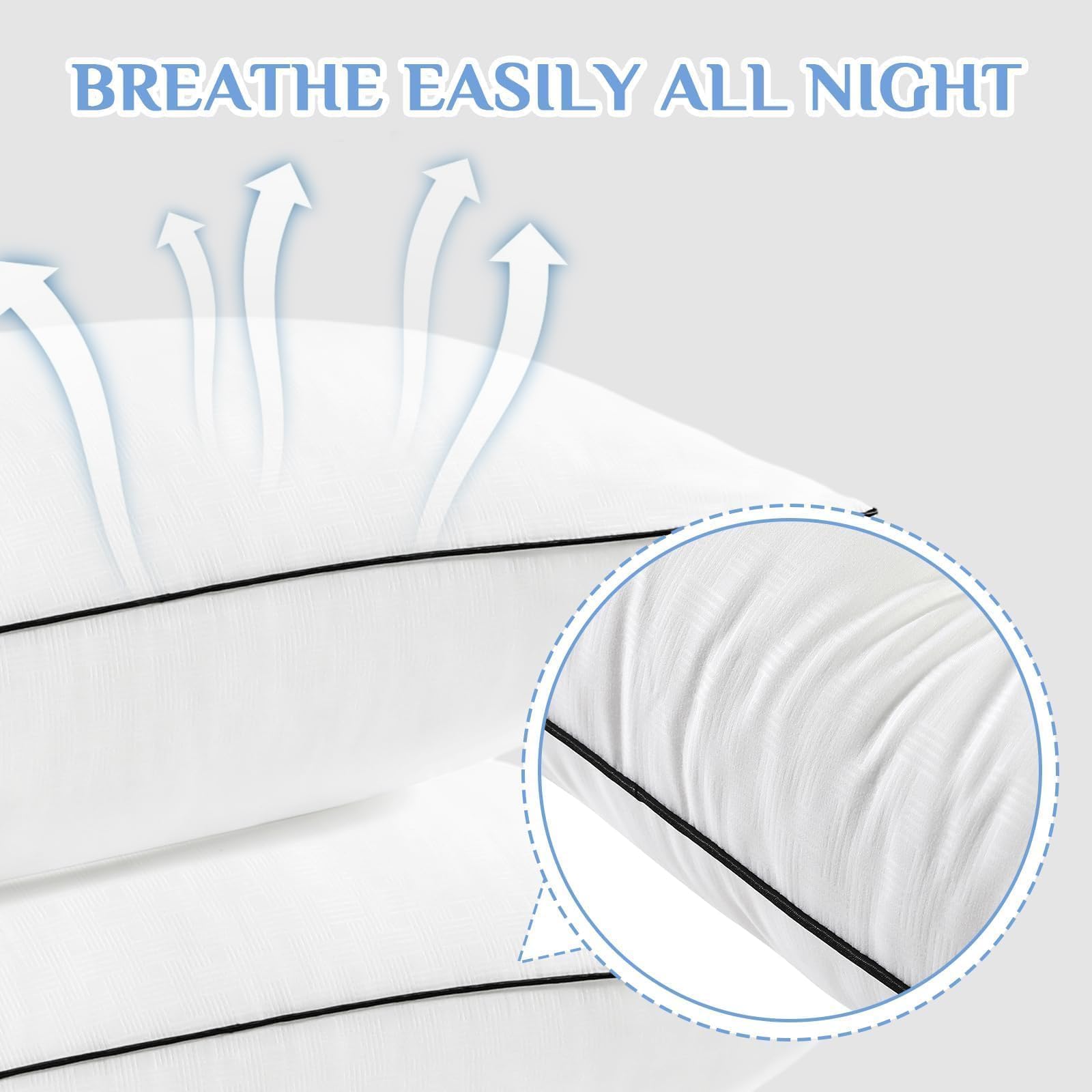 JOLLYVOGUE machine-washable pillows simplify cleaning and long-term freshness.