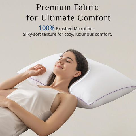 JOLLYVOGUE down-alternative fill offers breathable, hypoallergenic comfort.