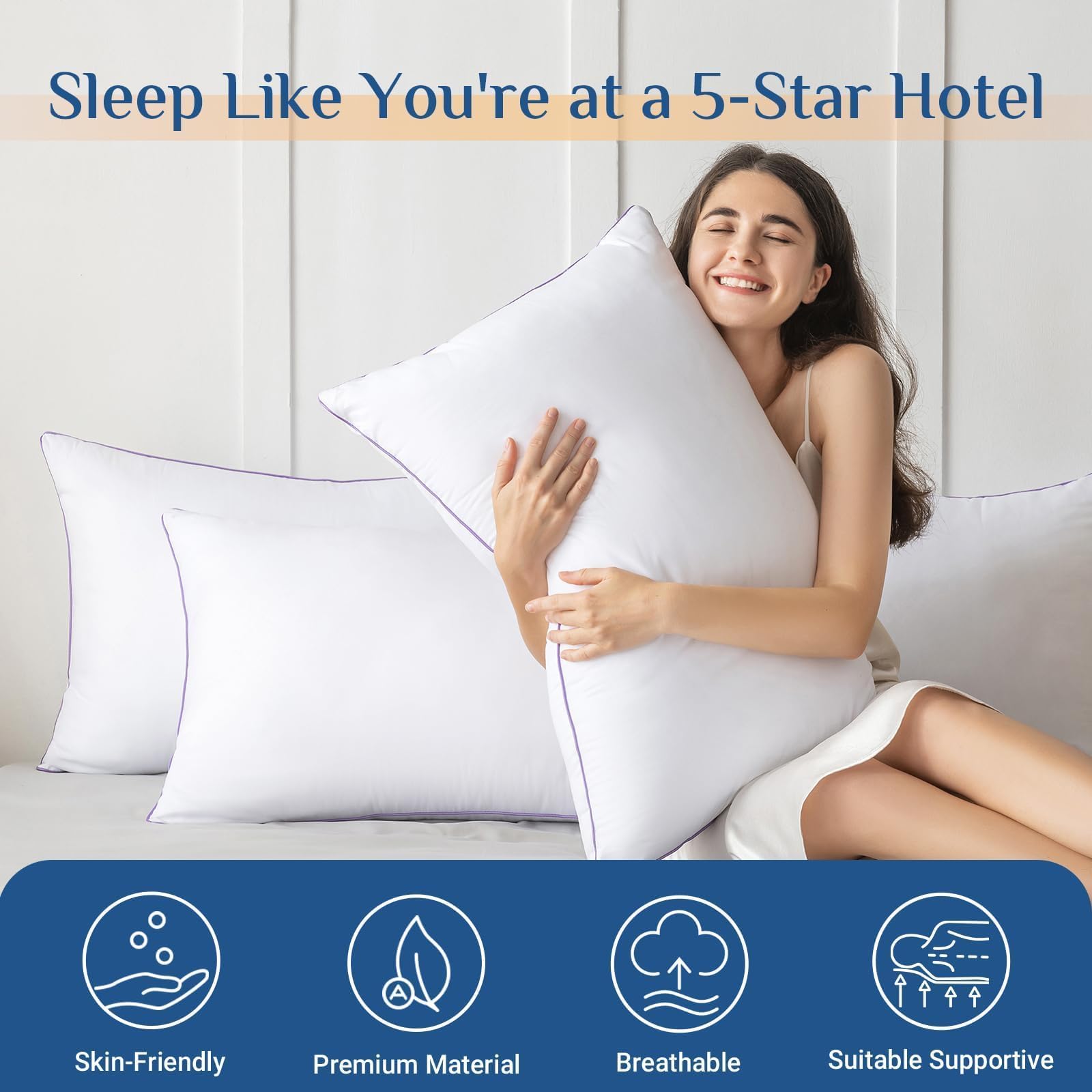 JOLLYVOGUE Pillow neck and shoulder cradle supports comfort during sleep.