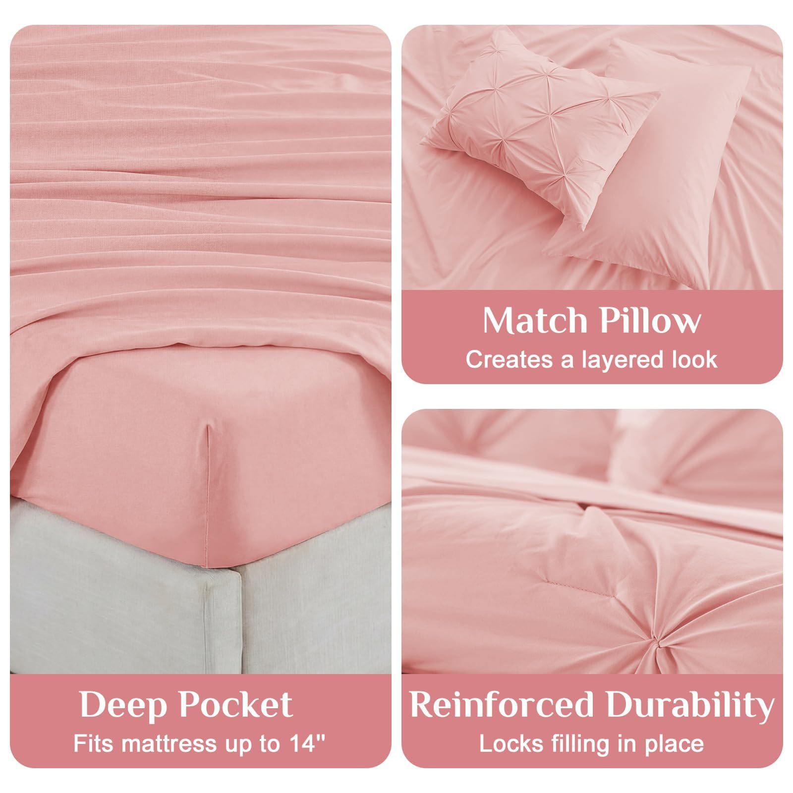 JOLLYVOGUE pillowcases and shams pair for coordinated bedding style.