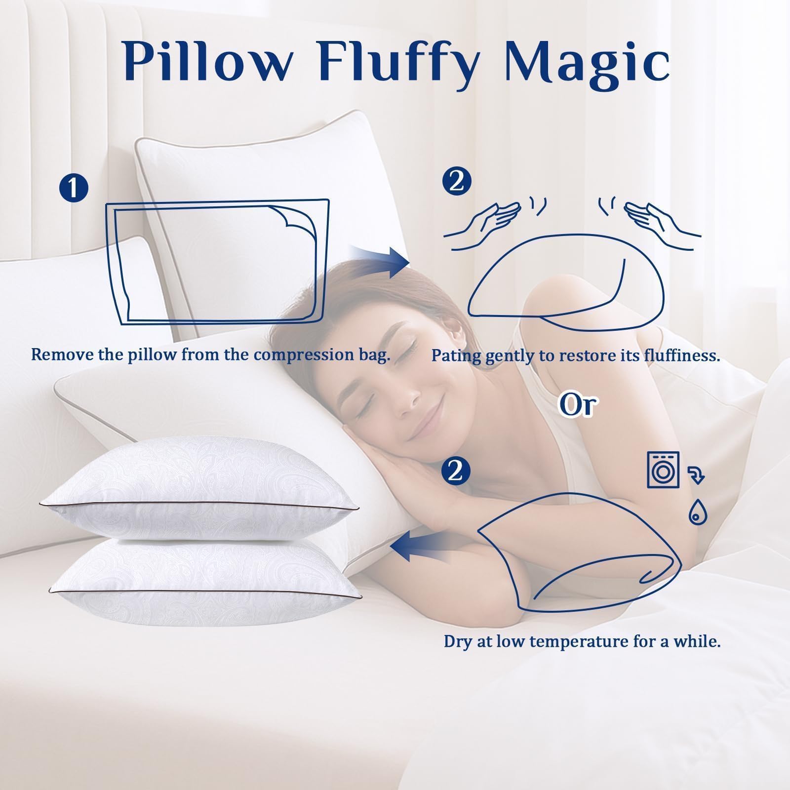 JOLLYVOGUE pillows feature durable, well-stitched seams for daily use.