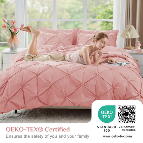 JOLLYVOGUE queen bed-in-a-bag layout showing all seven pieces