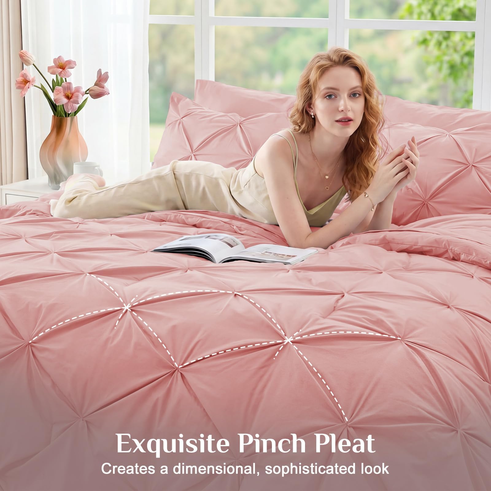JOLLYVOGUE queen soft microfiber fabric for a warm, inviting feel