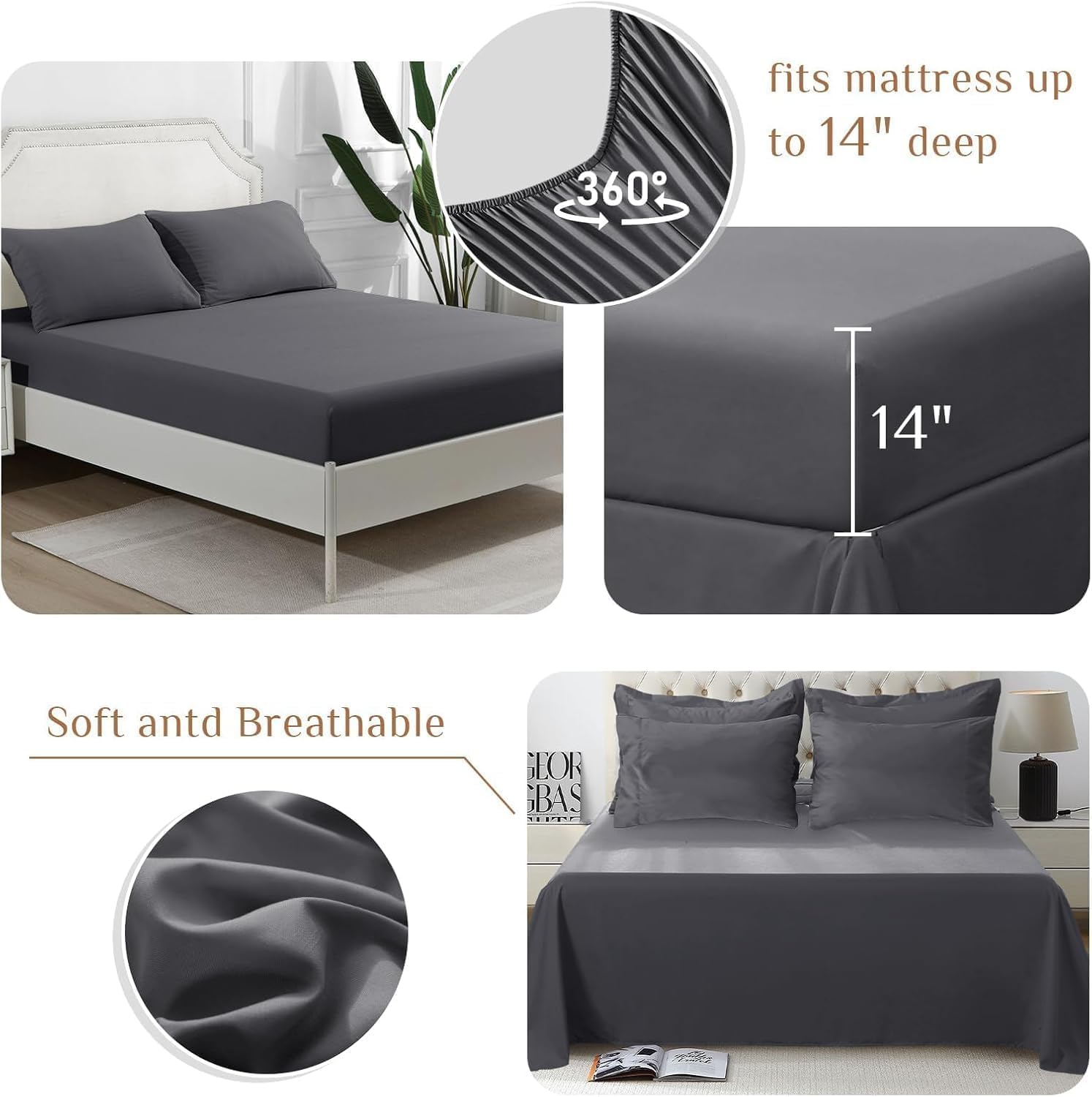 JOLLYVOGUE Twin Comforter Set pillowcases and sham pair enhance bedside organization