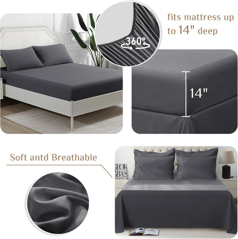 JOLLYVOGUE Twin Comforter Set pillowcases and sham pair enhance bedside organization