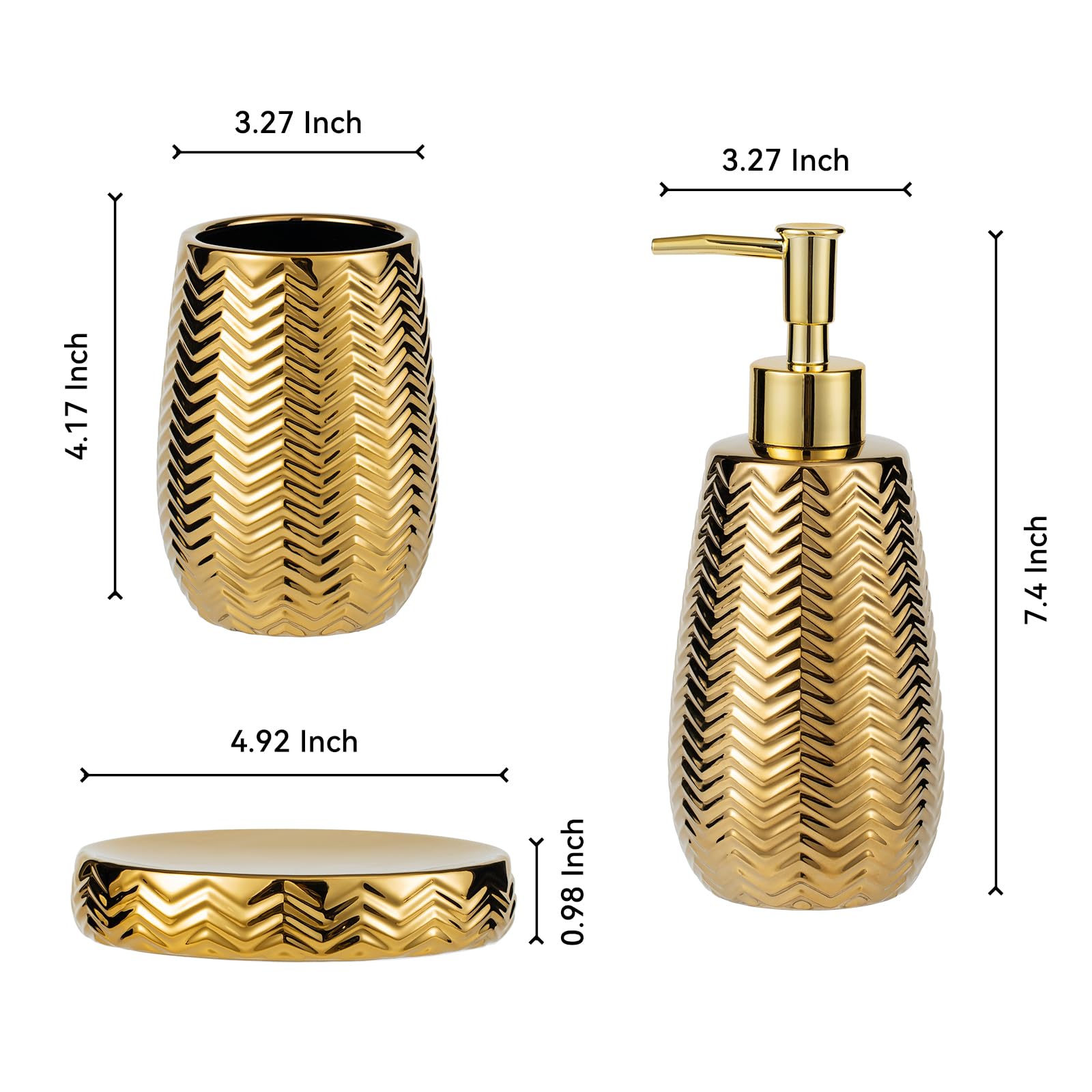 JOLOSK gold tumbler featuring glossy ceramic finish for rinsing and decor