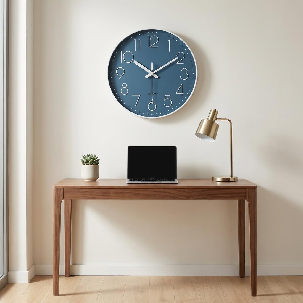 jomparis minimalist white frame clock complements modern home decor