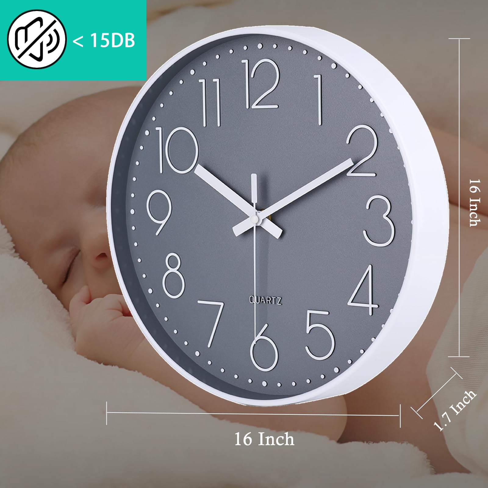 jomparis clock for office and dining areas provides quiet time checks