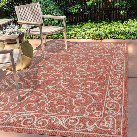 JONATHAN Y Flat-weave polypropylene rug for high-traffic spaces.