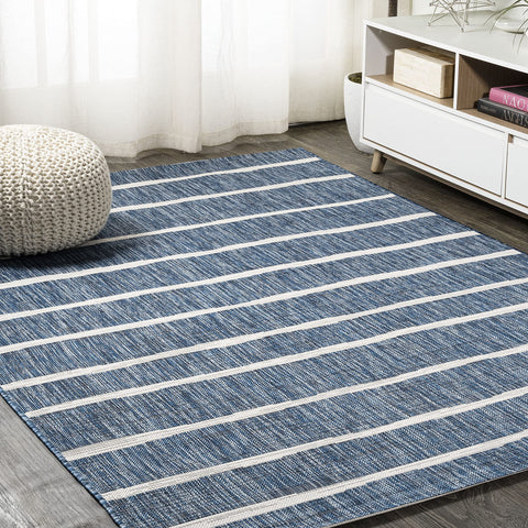 Blue and ivory hues add coastal charm.