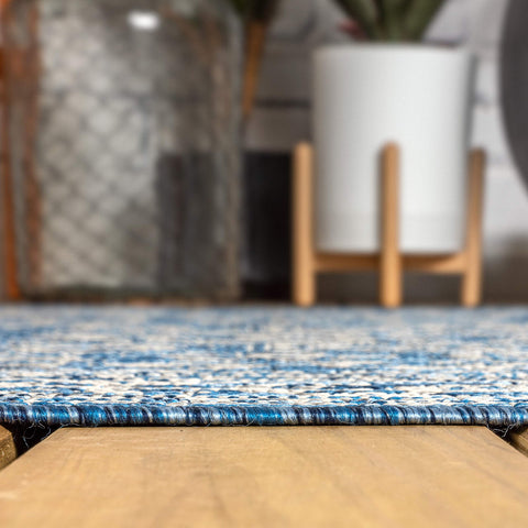 Jonathan Y stain-resistant outdoor rug cleans easily with soap and water