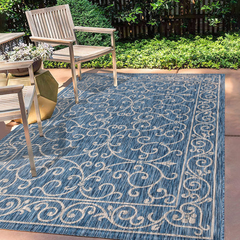 Jonathan Y flat-weave polypropylene rug offering outdoor versatility