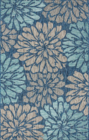 Jonathan Y rug front view highlights bold floral pattern suited for porches and patios.