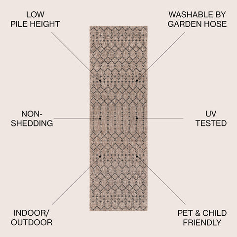 Jonathan Y Ourika textured weave rug for outdoor porch, durable and easy to clean.