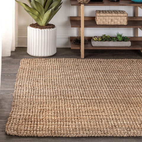 Living room setup with Jonathan Y Pata rug to accent boho decor