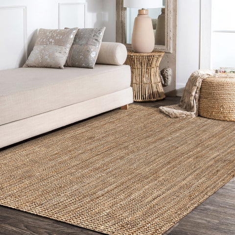 Half-inch thickness of Jonathan Y Pata rug supports space without bulk