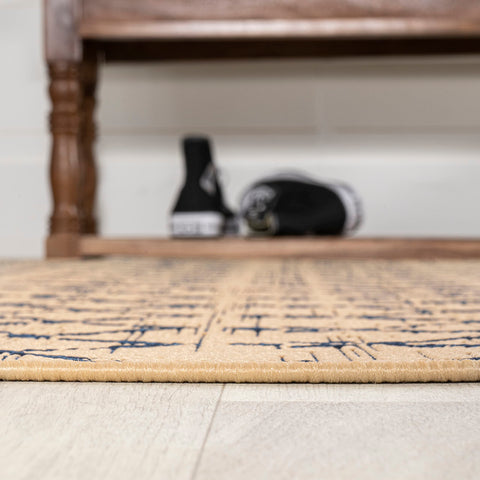 Jonathan Y Ourika pet-friendly rug with low-pile design.