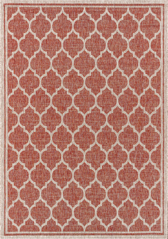 JONATHAN Y rust-red beige woven texture rug aesthetic