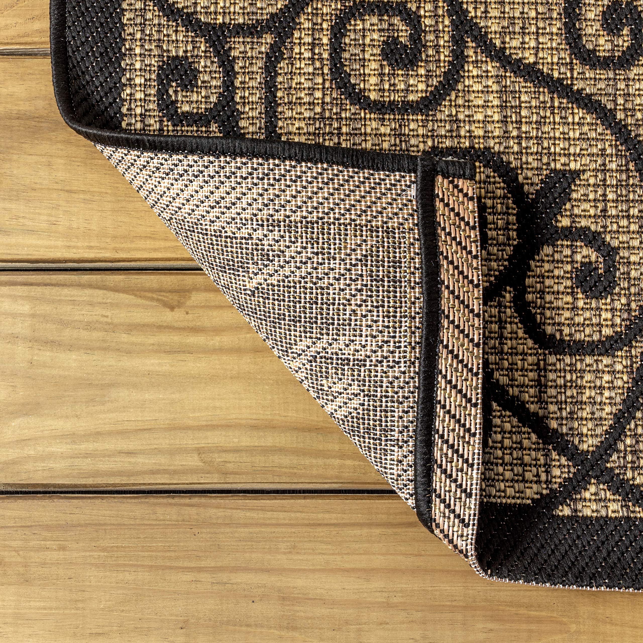 Jonathan Y stain-resistant rug detail highlighting pet-friendly design