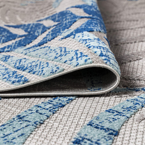 Jonathan Y Tropics coastal navy khaki pattern pairs with modern interiors