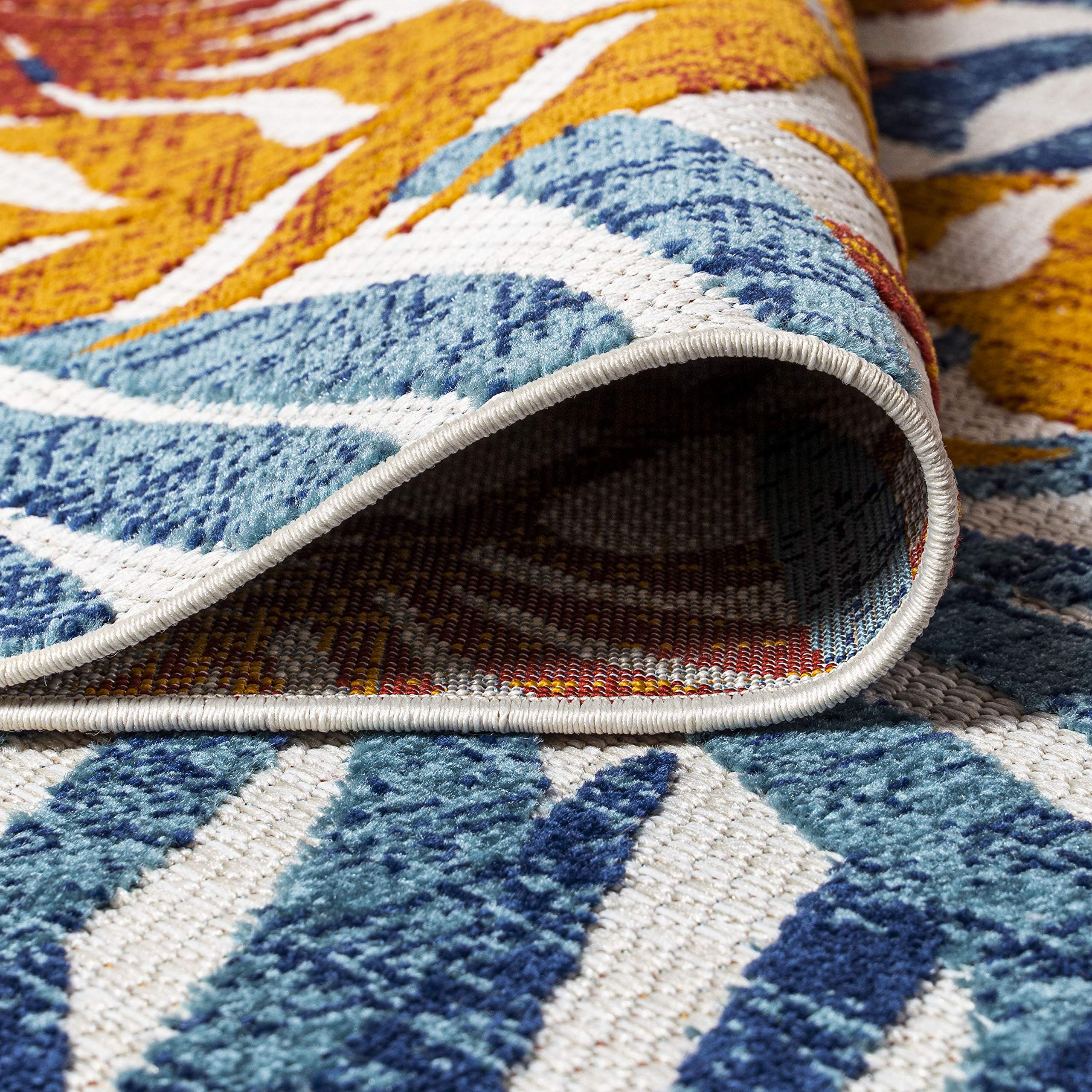 Jonathan Y Tropics easy-cleaning rug can handle spills and messes.