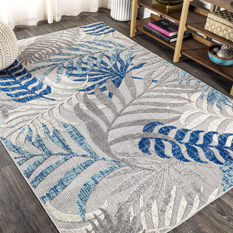 Jonathan Y Tropics flatweave 0-2 inch pile emphasizes modern coastal flair