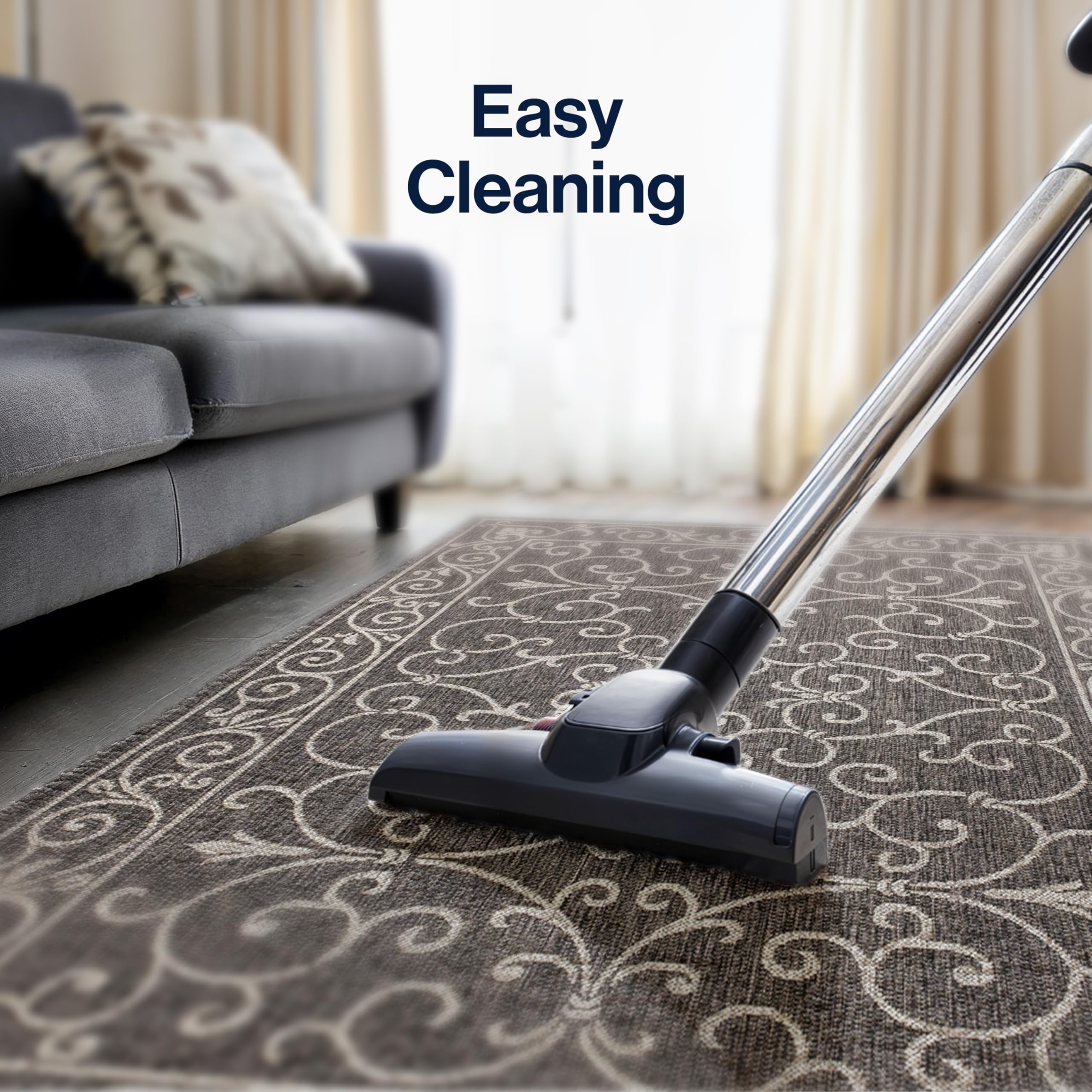 Jonathan Y easy-cleaning rug, spray with mild soap and water for quick refresh.