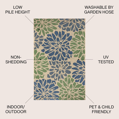 Jonathan Y zinnia-modern rug in patio setting enhances outdoor space.