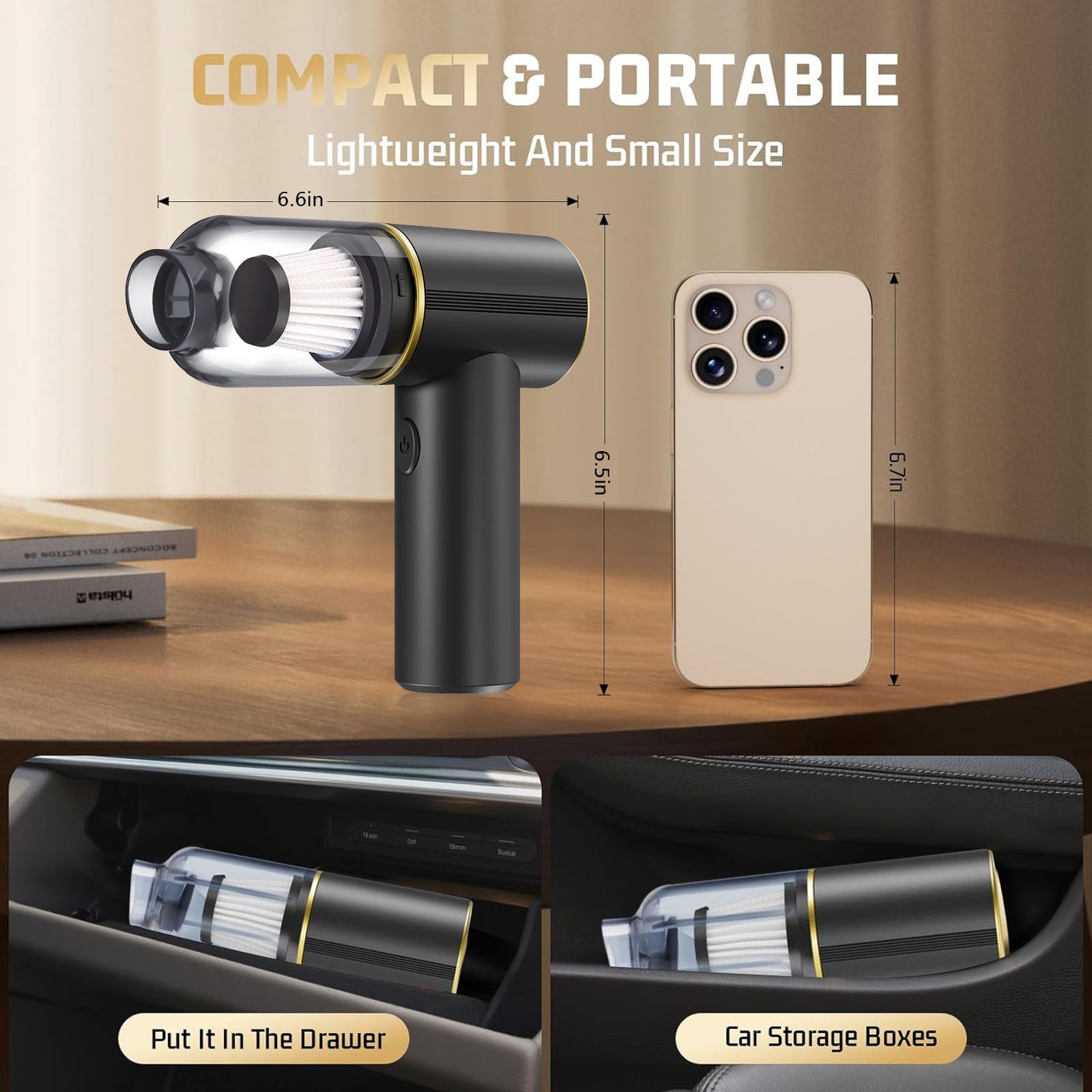 Joneme compact design for easy storage in car trunk or home cabinet.