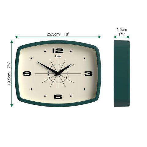 Jones Clocks Movie wall clock acrylic matte finish for modern interiors.