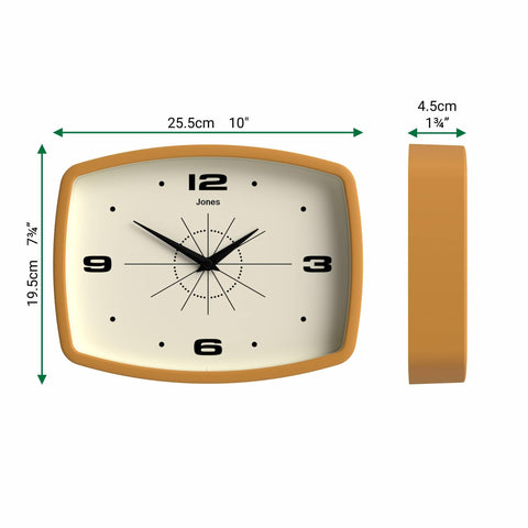 Jones Clocks Movie wall clock glass lens for clear readability