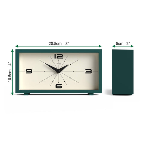 Jones Clocks Odeon acrylic matte finish offers modern aesthetic