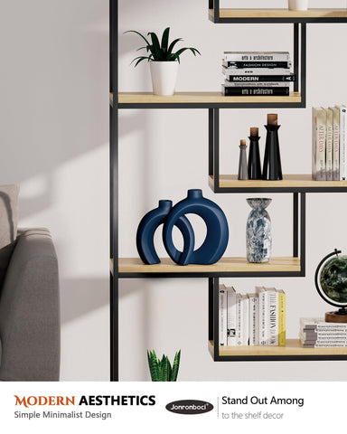 Jonronboci blue vases on shelf creating a stylish focal point