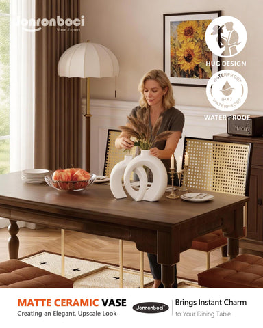 Jonronboci donut vase set, minimalist decor accent for modern spaces.