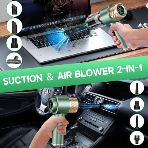JONYJ 2-in-1 suction and blow function for inflating and dusting
