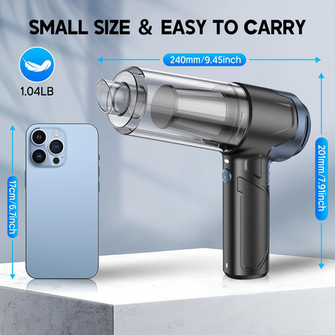 JONYJ 4000mAh battery provides up to 30 minutes of cordless cleaning.