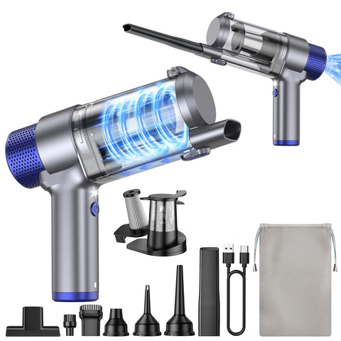 JONYJ handheld car vacuum with 16kPa suction for deep-cleaning car interiors and upholstery