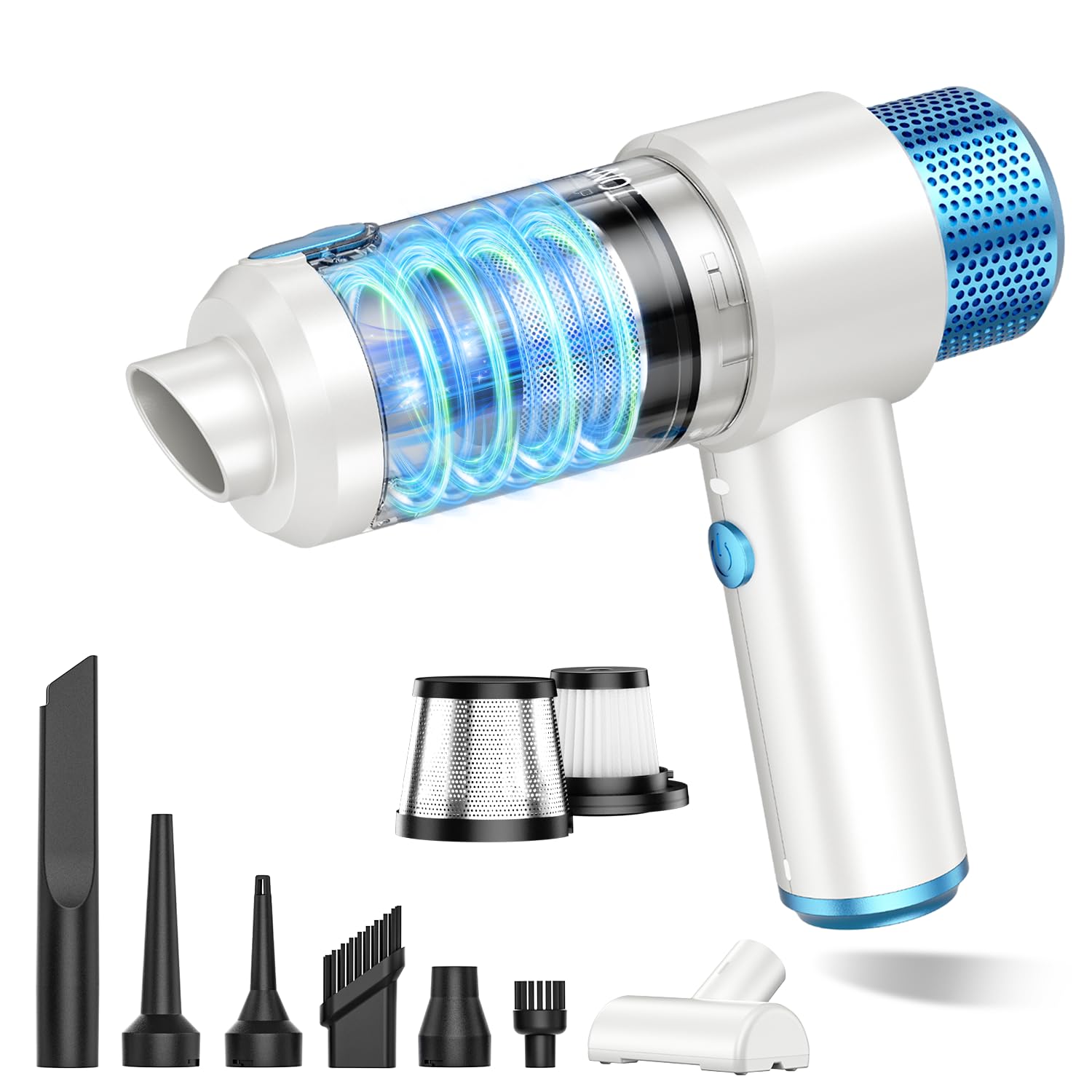 JONYJ handheld car vacuum compact body for quick interior cleans.