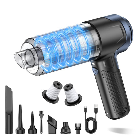 JONYJ handheld car vacuum compact body for easy storage and quick cleanup.