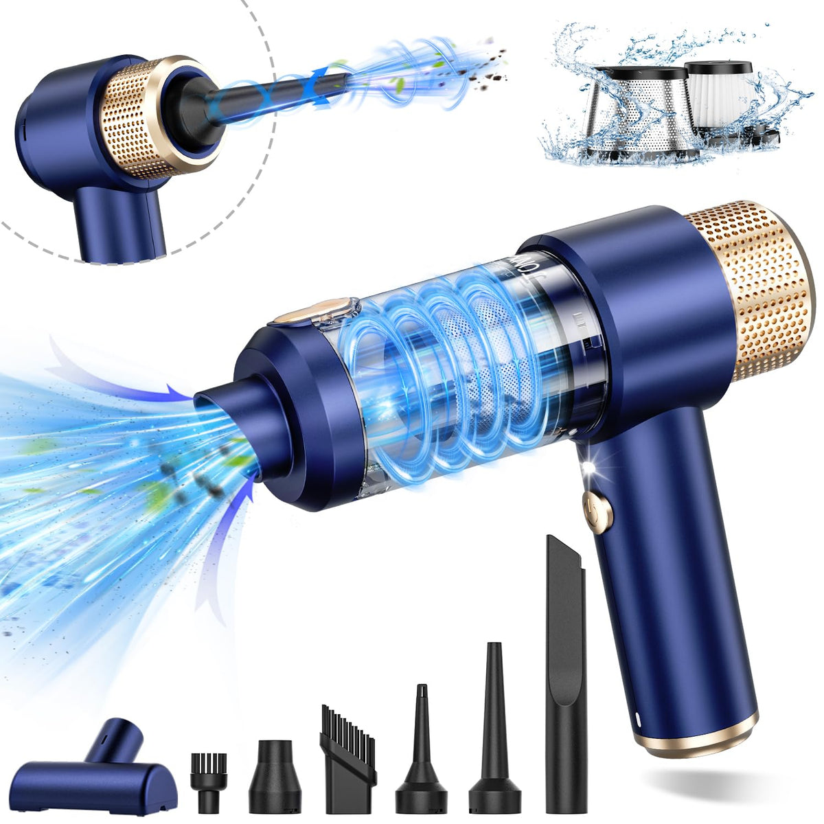 JONYJ handheld vacuum suction close-up showcasing powerful debris removal