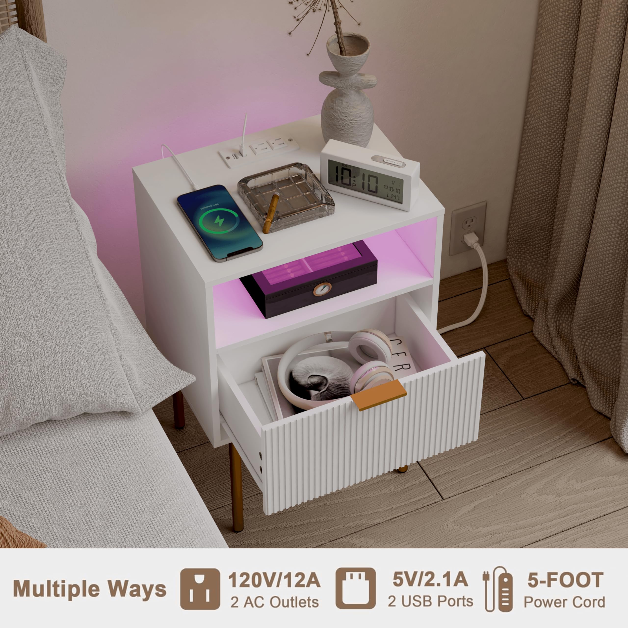 JOONEE nightstand surface is scratch-resistant for daily use
