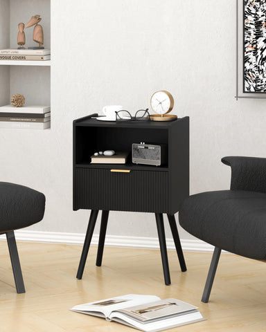JOONEE nightstand with anti-slip pads protects floors