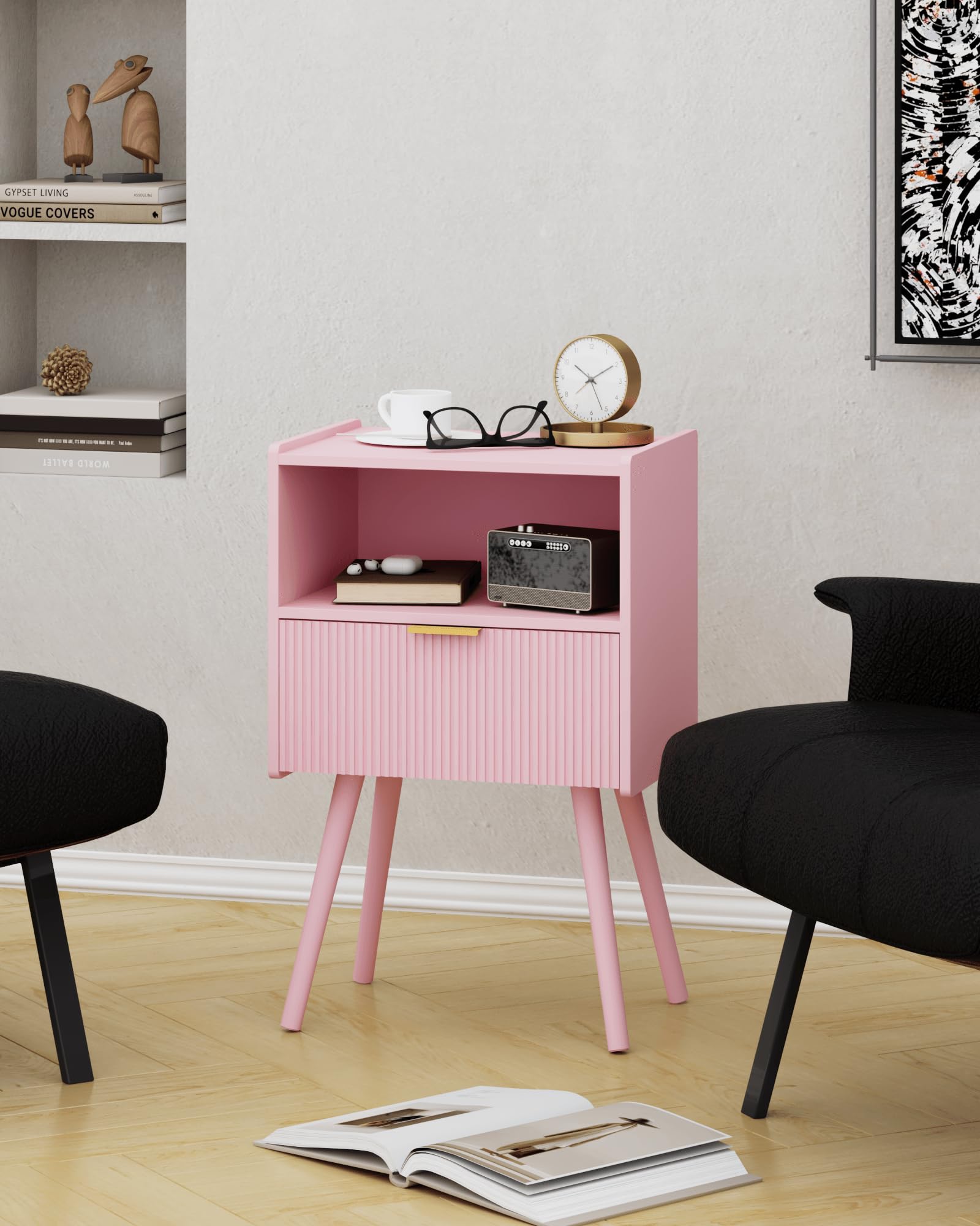 JOONEE nightstand is easy to assemble and clean for busy homes.