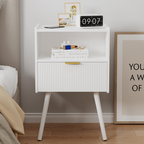 JOONEE White Nightstand cleaning view emphasizes easy maintenance